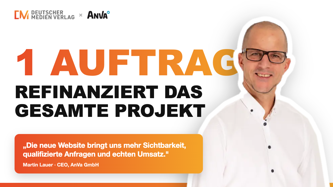 Martin Lauer, Geschäftsführer der AnVa GmbH, im Referenzvideo